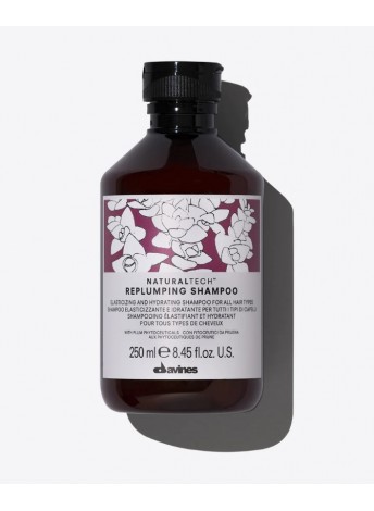 Зволожувальний шампунь для ущільнення волосся Davines Naturaltech Replumping Shampoo, 250мл